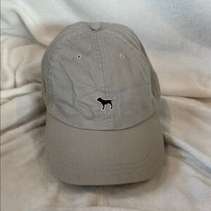 Victoria's Secret Tan Baseball Cap with Black Dog Logo